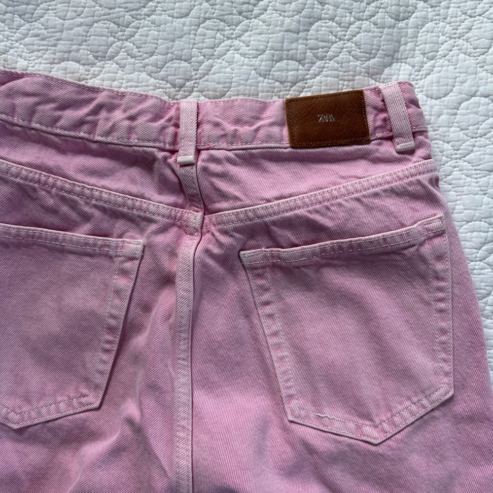 Zara Women's High Rise Pink Jeans